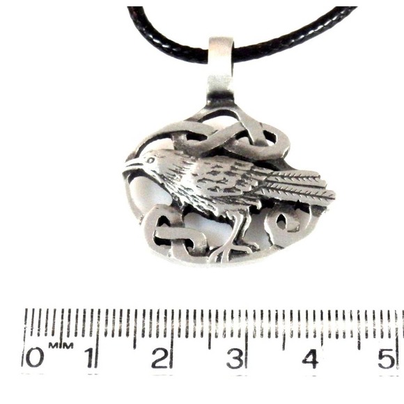 Knotwork Raven on a Black Cord 1690 - Picture 5 of 6